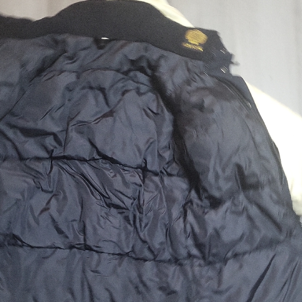 Women's Cream Puffer Jacket with Black Details - Picture 15 of 16